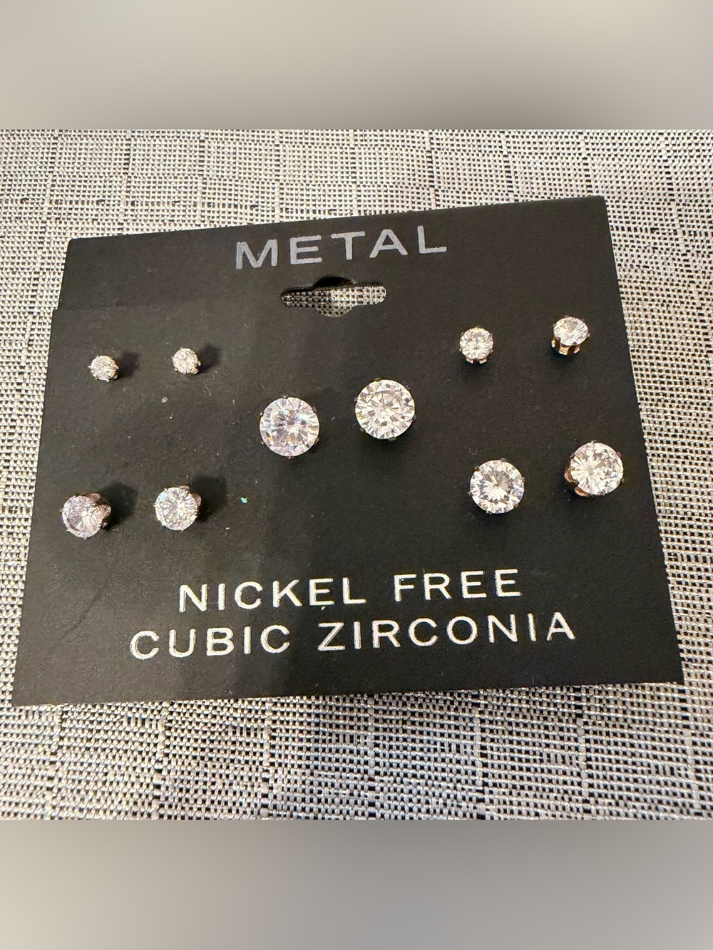 Kohl's Clear Cubic Zirconia Stud Earring Set in Silver Tone